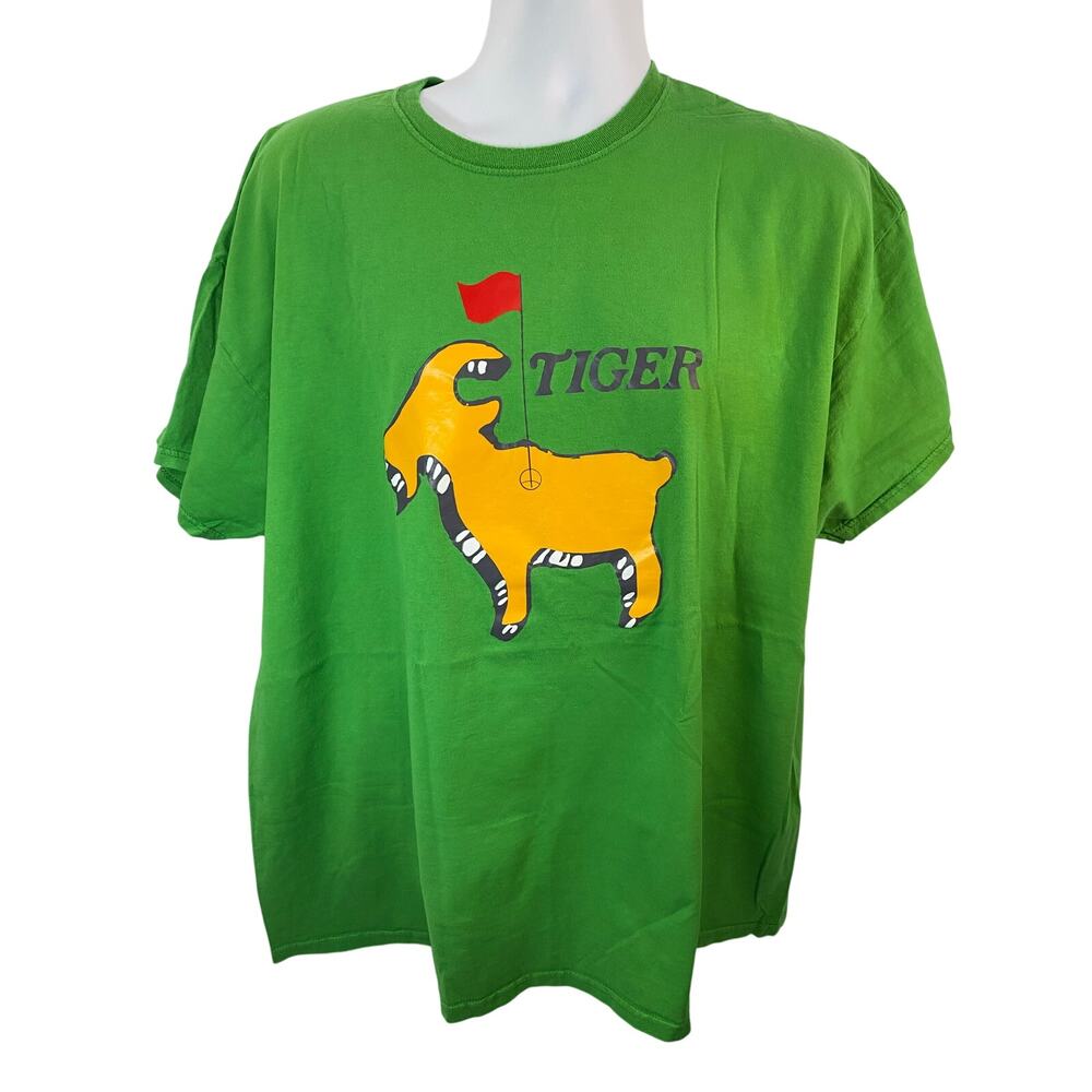 Tiger Woods GOAT Masters shirt with Golf flag green size 2XL